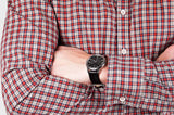 Guess Wafer Analog Black Dial Black Leather Strap Watch For Men - W70016G1 Authentic Buy Shop Now