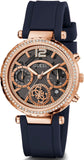 Guess Solistice Diamonds Roe Gold Dial Black Rubber Strap Watch for Women - GW0484L2 Authentic Buy Shop Now