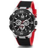 Guess Navigator Black Dial Black Rubber Strap Watch for Men - GW0264G1 Authentic Buy Shop Now