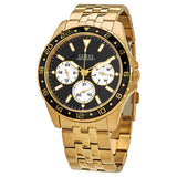 Guess Odyssey Multifunction Black Dial Gold Steel Strap Watch For Men - W1107G4 Authentic Buy Shop Now