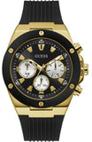Guess Poseidon Chronograph Black Dial Black Rubber Strap Watch for Men - GW0057G1 Authentic Buy Shop Now