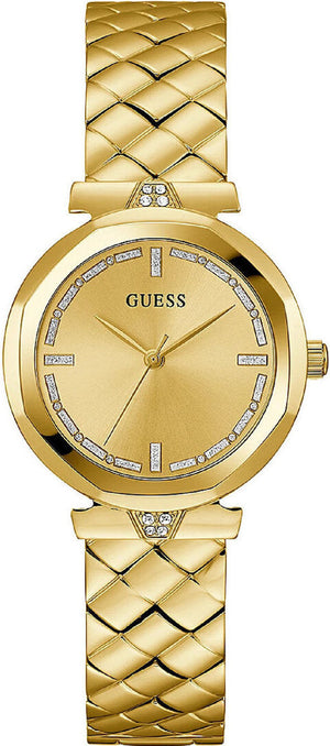 Guess Rumour Quartz Gold Dial Gold Steel Strap Watch For Women - GW0613L2 Authentic Buy Shop Now