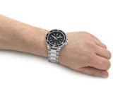 Guess Track Black Dial Silver Steel Strap Watch for Men - GW0426G1 Authentic Buy Shop Now