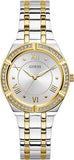 Guess Cosmo Diamonds Silver Dial Two Tone Steel Strap Watch for Women - GW0033L4 Authentic Buy Shop Now