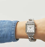Guess Vanity Diamonds White Dial Silver Steel Strap Watch for Women - W1030L1 Authentic Buy Shop Now