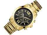 Guess Optic Multifunction Black Dial Gold Steel Strap Watch for Men - W0193G1 Authentic Buy Shop Now