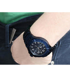 Guess Rigor Multifunction Black Dial Blue Steel Strap Watch for Men - W0218G4 Authentic Buy Shop Now