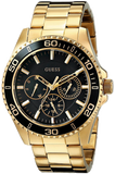 Guess BFF Multifunction Black Dial Gold Steel Strap Watch for Women - W0231L3 Authentic Buy Shop Now