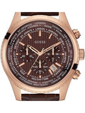 Guess Pursuit Chronograph Brown Dial Brown Leather Strap Watch for Men - W0500G3 Authentic Buy Shop Now