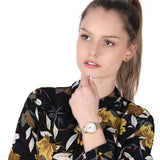 Guess Chelsea Crystals Mother of Pearl White Dial Gold Mesh Bracelet Watch For Women - W0647L7 Authentic Buy Shop Now