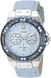 Guess Limelight Quartz Blue Dial Blue Leather Strap Watch For Men - W0775l1 Authentic Buy Shop Now