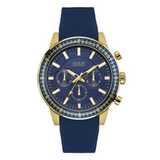 Guess Fuel Chronograph Blue Dial Blue Rubber Strap Watch for Men - W0802G2 Authentic Buy Shop Now