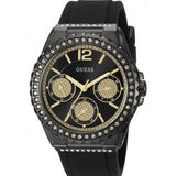 Guess Starlight Black Dial Black Rubber Strap Watch for Women - W0846L1 Authentic Buy Shop Now