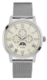 Guess Delancy White Dial Silver Mesh Bracelet Watch for Men - W0871G4 Authentic Buy Shop Now