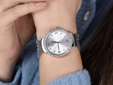 Guess Chiffon Silver Dial Silver Mesh Bracelet Watch For Women - W1083L1 Authentic Buy Shop Now