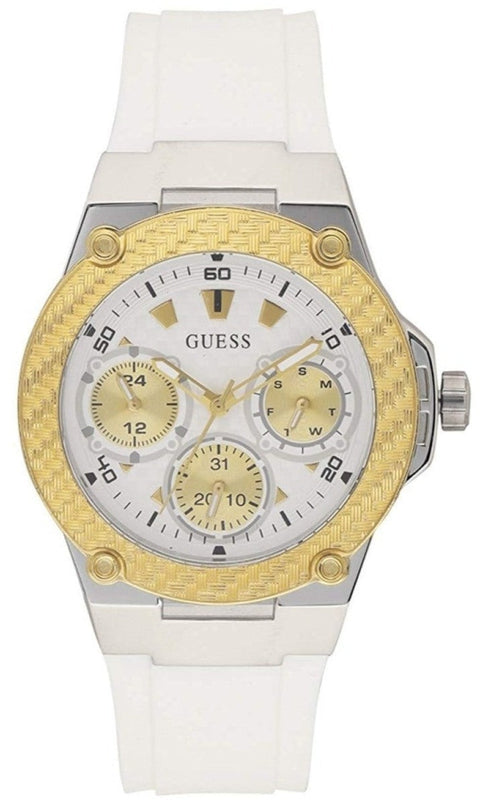 Guess Zena Analog White Dial White Rubber Strap Watch For Women - W1094L1 Authentic Buy Shop Now