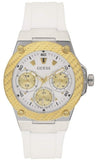 Guess Zena Analog White Dial White Rubber Strap Watch For Women - W1094L1 Authentic Buy Shop Now