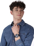 Guess Odyssey Quartz Blue Dial Gunmetal Steel Strap Watch For Men - W1107G5 Authentic Buy Shop Now