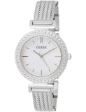 Guess Quartz Silver Dial Silver Mesh Bracelet Watch For Women - W1152L1 Authentic Buy Shop Now
