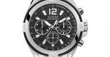 Guess Surge Chronograph Black Dial Silver Steel Strap Watch for Men - W1258G1 Authentic Buy Shop Now