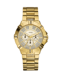 Guess Vista Diamonds Gold Dial Gold Steel Strap Watch for Women - W13573L1 Authentic Buy Shop Now