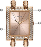 Guess Mod Heavy Metal Diamonds Rose Gold Dial Rose Gold Steel Strap Watch for Women - W0072L3 Authentic Buy Shop Now