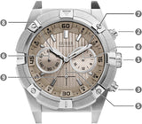 Guess Jolt Chronograph Grey Dial Silver Steel Strap Watch for Men - W0377G1 Authentic Buy Shop Now