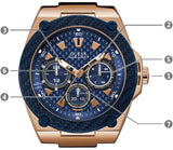 Guess Legacy Blue Dial Blue Silicone Strap Watch For Men - W1049G2 Authentic Buy Shop Now