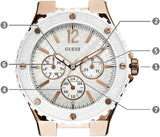 Guess Overdrive Analog White Dial White Rubber Strap Watch for Women - W10614L2 Authentic Buy Shop Now