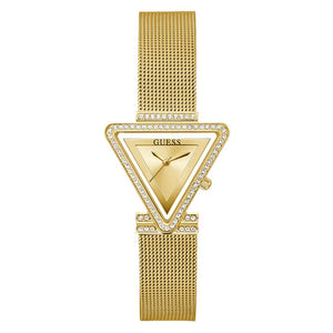 Guess Fame Diamonds Gold Dial Gold Mesh Bracelet Watch for Women - GW0508L2 Authentic Buy Shop Now