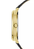 Guess Gadget Gold Dial Black Leather Strap Watch for Men - GW0570G1 Authentic Buy Shop Now