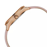 Guess Wonderlust Beige Dial Pink Leather Strap Watch for Women - W1065L1 Authentic Buy Shop Now
