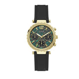 Guess Solstice Green Dial Black Rubber Strap Watch for Women - GW0113L1 Authentic Buy Shop Now