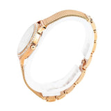 Guess Chelsea Mother of Pearl White Dial Rose Gold Mesh Strap Watch For Women - W0647L2 Authentic Buy Shop Now