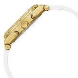 Guess Heiress Diamonds Gold Dial White Rubber Strap Watch for Women - GW0407L2 Authentic Buy Shop Now