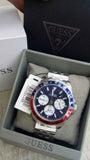 Guess Odyssey Multifunction Blue Dial Silver Steel Strap Watch For Men - W1107G2 Authentic Buy Shop Now