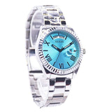 Guess Luna Quartz Blue Dial Silver Steel Strap Watch For Women - GW0308L4 Authentic Buy Shop Now