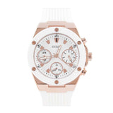 Guess Athena White Dial White Rubber Strap Watch For Women - GW0030L3 Authentic Buy Shop Now