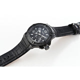Guess Rigor Analog Black Dial Black Leather Strap Watch For Men - W0040G1 Authentic Buy Shop Now