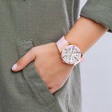 Guess Athena White Dial Pink Rubber Strap Watch For Women - GW0030L4 Authentic Buy Shop Now