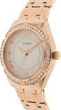 Guess Cosmo Diamonds Silver Dial Rose Gold Steel Strap Watch For Women - GW0033L3 Authentic Buy Shop Now