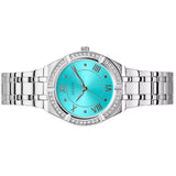 Guess Cosmo Diamonds Turquoise Dial Silver Steel Strap Watch for Women - GW0033L7 Authentic Buy Shop Now
