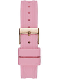 Guess Cosmo Diamonds Silver Dial Pink Silicone Strap Watch for Women - GW0034L3 Authentic Buy Shop Now