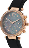 Guess Solstice Diamonds Black Mother of Pearl Dial Black Rubber Strap Watch for Women - GW0113L2 Authentic Buy Shop Now