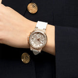 Guess Moonlight Diamonds White Dial White Rubber Strap Watch for Women - GW0257L2 Authentic Buy Shop Now