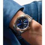 Guess Quartz Blue Dial Two Tone Steel Strap Watch For Men - GW0265G12 Authentic Buy Shop Now