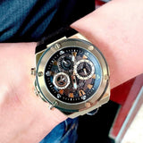 Guess Poseidon Chronograph Black Dial Black Silicone Strap Watch For Men - GW0425G1 Authentic Buy Shop Now