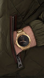 Guess Scope Quartz Black Dial Gold Steel Strap Watch for Men - GW0427G2 Authentic Buy Shop Now