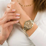 Guess Queen Quartz Gold Dial Gold Steel Strap Watch For Women - GW0464L2 Authentic Buy Shop Now