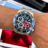 Guess Axle Multifunction Black Dial Silver Steel Strap Watch For Men - GW0488G1 Authentic Buy Shop Now